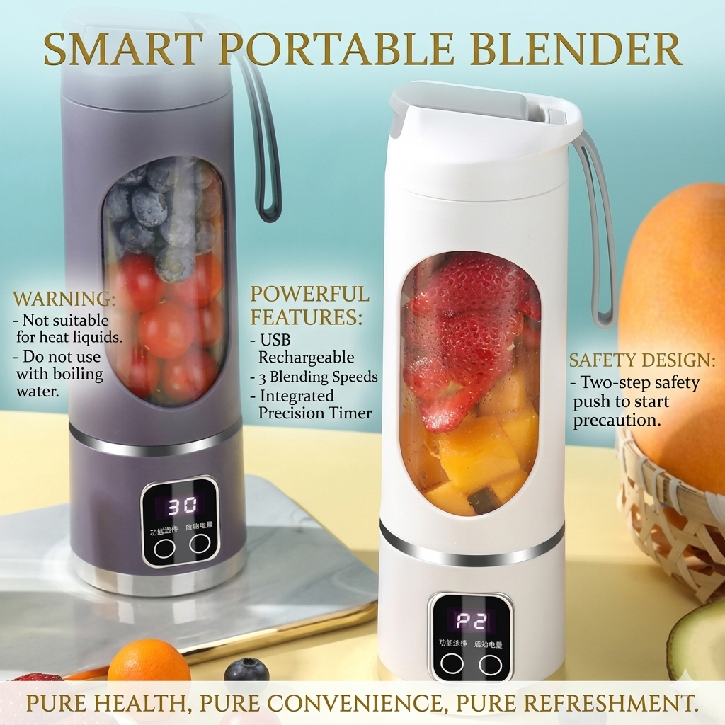 Three speed with a timer too portable juicer blander USB rechargeable waterproof more powerful more elegant