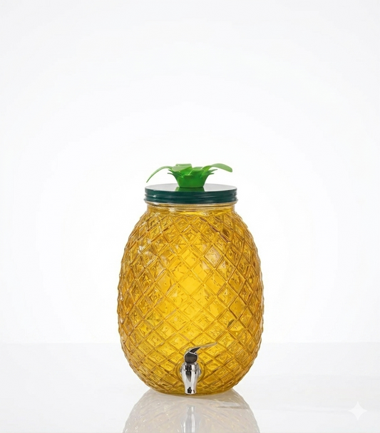 Glass Pineapple dispenser 6 liters