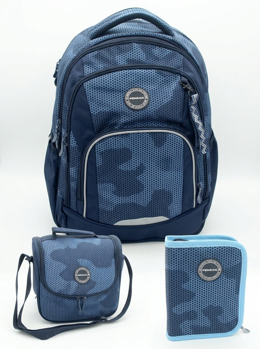 3 layers PENSAN school backpack, Pencil case + FREE LUNCH BAG AND FREE DELIVERY