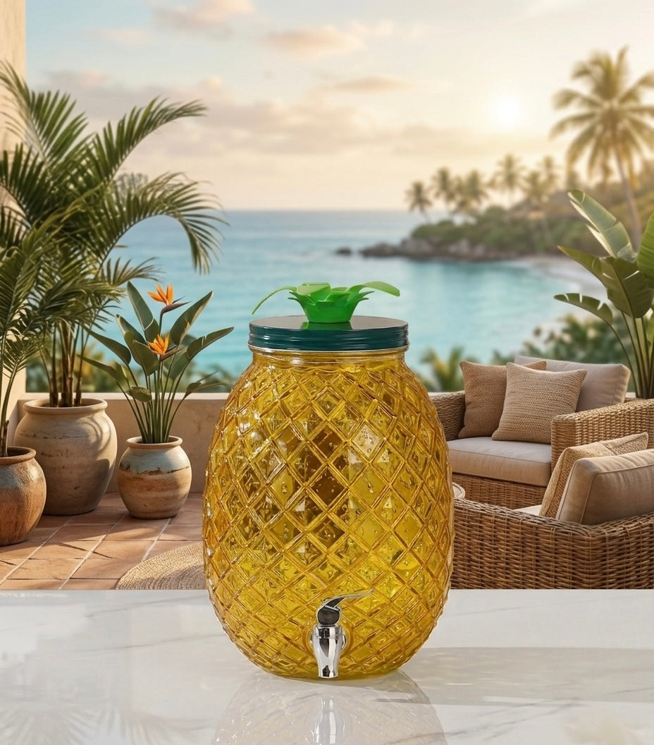 Glass Pineapple dispenser 6 liters