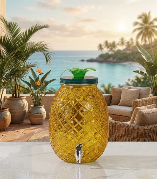 Glass Pineapple dispenser 6 liters