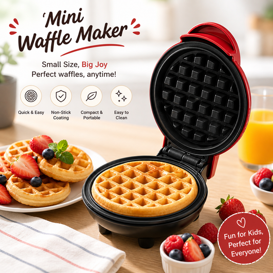 Mini Waffle maker machine AC powered 350w good for kids and adult fun recommended and easy to use
