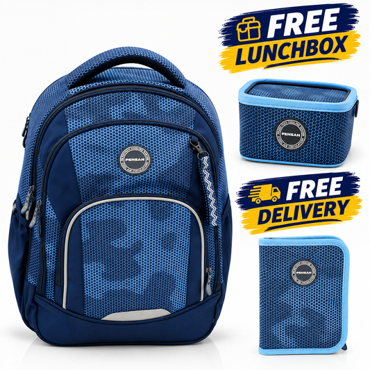 3 layers PENSAN school backpack, Pencil case + FREE LUNCH BAG AND FREE DELIVERY