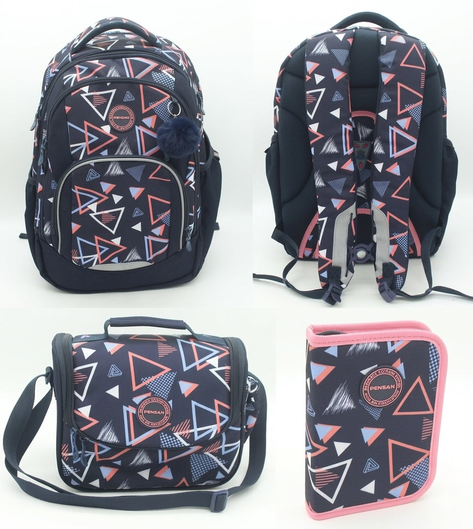 3 layers PENSAN school backpack, Pencil case + FREE LUNCH BAG AND FREE DELIVERY