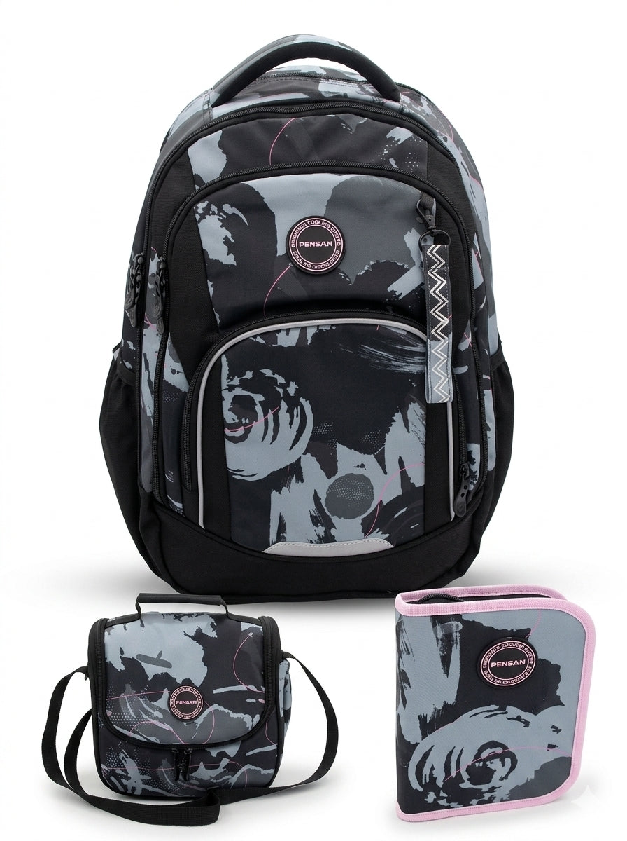 3 layers PENSAN school backpack, Pencil case + FREE LUNCH BAG AND FREE DELIVERY