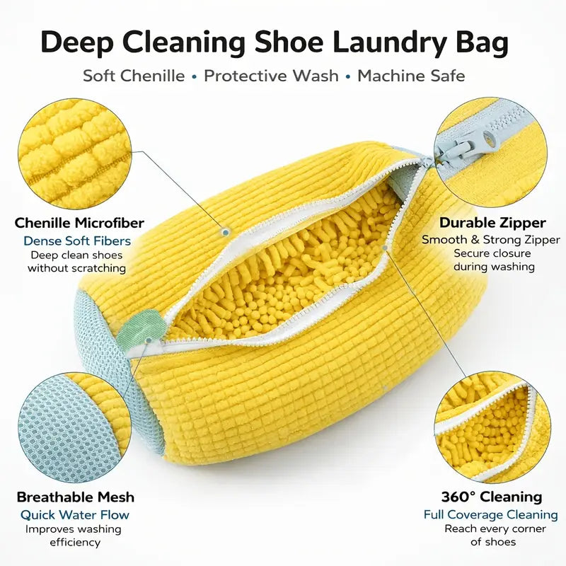 Microfiber Shoe Washing Bag