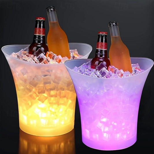 Bluetooth speaker LED lights changing colors 7-Liters. ice bucket